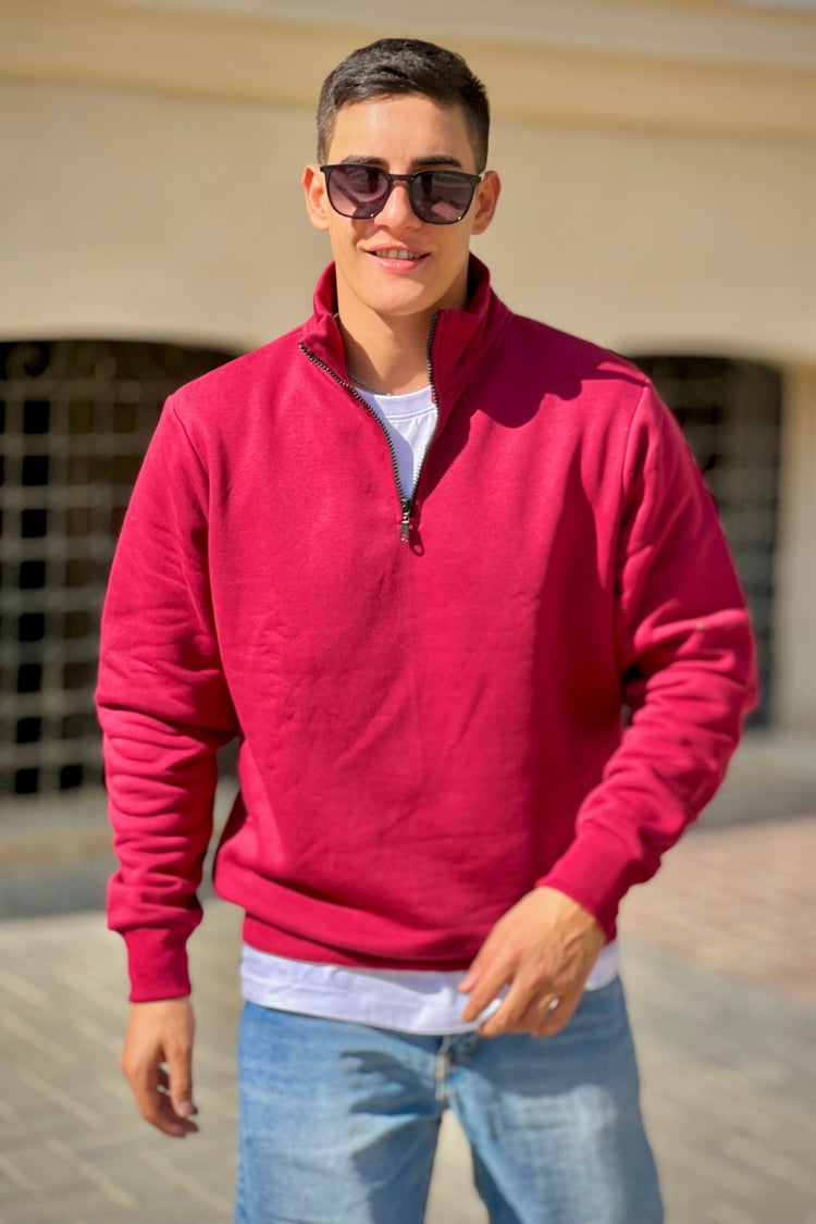 Regular half-zip sweatshirt