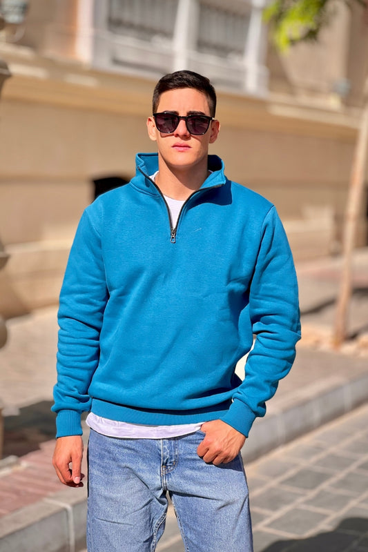 Regular half-zip sweatshirt